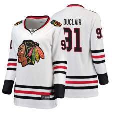 Women's Chicago Blackhawks #91 Anthony Duclair Fanatics Branded Breakaway White Away jersey