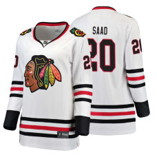 Women's Chicago Blackhawks #20 Brandon Saad Fanatics Branded Breakaway White Away jersey