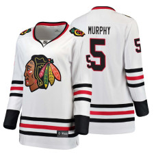 Women's Chicago Blackhawks #5 Connor Murphy Fanatics Branded Breakaway White Away jersey