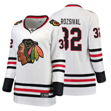 Women's Chicago Blackhawks #32 Michal Rozsival Fanatics Branded Breakaway White Away jersey