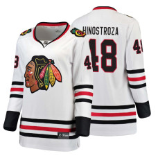 Women's Chicago Blackhawks #48 Vinnie Hinostroza Fanatics Branded Breakaway White Away jersey