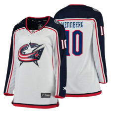 Women's Columbus Blue Jackets #10 Alexander Wennberg Fanatics Branded Breakaway White Away jersey