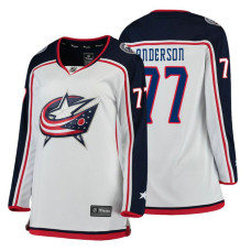 Women's Columbus Blue Jackets #77 Josh Anderson Fanatics Branded Breakaway White Away jersey