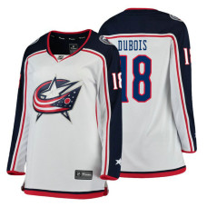 Women's Columbus Blue Jackets #18 Pierre-Luc Dubois Fanatics Branded Breakaway White Away jersey