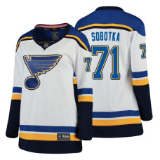 Women's St. Louis Blues #71 Vladimir Sobotka Fanatics Branded Breakaway White Away jersey