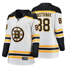 Women's Boston Bruins #88 David Pastrnak Fanatics Branded Breakaway White Away jersey