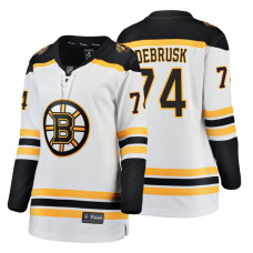 Women's Boston Bruins #74 Jake DeBrusk Fanatics Branded Breakaway White Away jersey