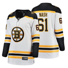 Women's Boston Bruins #61 Rick Nash Fanatics Branded Breakaway White Away jersey