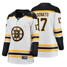 Women's Boston Bruins #17 Ryan Donato Fanatics Branded Breakaway White Away jersey