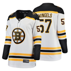 Women's Boston Bruins #57 Tommy Wingels Fanatics Branded Breakaway White Away jersey