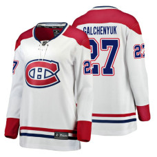 Women's Montreal Canadiens #27 Alex Galchenyuk Fanatics Branded Breakaway White Away jersey