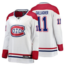 Women's Montreal Canadiens #11 Brendan Gallagher Fanatics Branded Breakaway White Away jersey