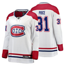 Women's Montreal Canadiens #31 Carey Price Fanatics Branded Breakaway White Away jersey