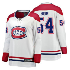 Women's Montreal Canadiens #54 Charles Hudon Fanatics Branded Breakaway White Away jersey