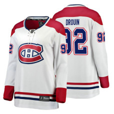 Women's Montreal Canadiens #92 Jonathan Drouin Fanatics Branded Breakaway White Away jersey