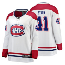 Women's Montreal Canadiens #41 Paul Byron Fanatics Branded Breakaway White Away jersey