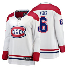 Women's Montreal Canadiens #6 Shea Weber Fanatics Branded Breakaway White Away jersey