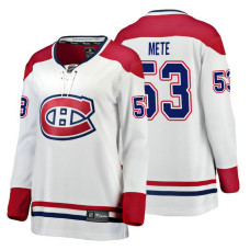 Women's Montreal Canadiens #53 Victor Mete Fanatics Branded Breakaway White Away jersey