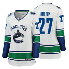 Women's Vancouver Canucks #27 Ben Hutton Fanatics Branded Breakaway White Away jersey