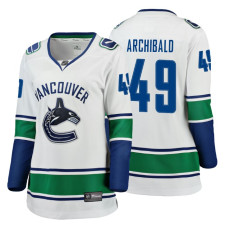 Women's Vancouver Canucks #49 Darren Archibald Fanatics Branded Breakaway White Away jersey