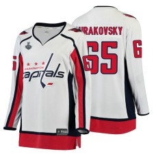 Women's Washington Capitals #65 Andre Burakovsky 2018 Stanley Cup Final Breakaway Away White Jersey