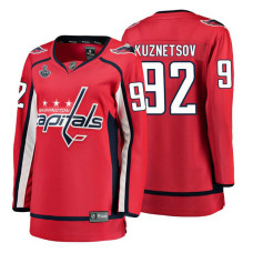 Women's Washington Capitals #92 Evgeny Kuznetsov Red Breakaway Player Home Stanley Cup Final Bound 2018 Jersey