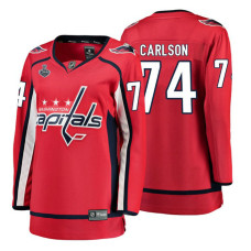 Women's Washington Capitals #74 John Carlson Red Breakaway Player Home Stanley Cup Final Bound 2018 Jersey