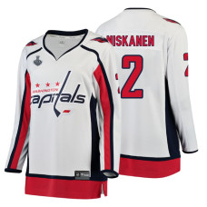 Women's Washington Capitals #2 Matt Niskanen 2018 Stanley Cup Final Breakaway Away White Jersey