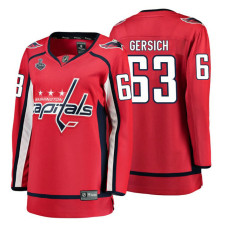 Women's Washington Capitals #63 Shane Gersich Red Breakaway Player Home Stanley Cup Final Bound 2018 Jersey