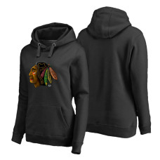 Women's Chicago Blackhawks Midnight Mascot Primary Hoodie Black