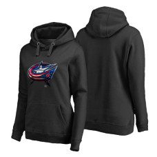 Women's Columbus Blue Jackets Midnight Mascot Primary Hoodie Black