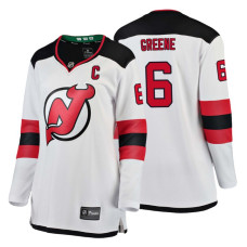 Women's New Jersey Devils #6 Andy Greene Fanatics Branded Breakaway White Away jersey