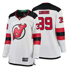 Women's New Jersey Devils #39 Brian Gibbons Fanatics Branded Breakaway White Away jersey