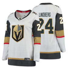 Women's Vegas Golden Knights #24 Oscar Lindberg Fanatics Branded Breakaway White Away jersey