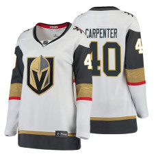 Women's Vegas Golden Knights #40 Ryan Carpenter Fanatics Branded Breakaway White Away jersey With 2023 Stanley Cup Patch