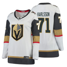 Women's Vegas Golden Knights #71 William Karlsson Fanatics Branded Breakaway White Away jersey With 2023 Stanley Cup Patch