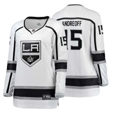 Women's Los Angeles Kings #15 Andy Andreoff Fanatics Branded Breakaway White Away jersey