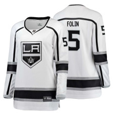 Women's Los Angeles Kings #5 Christian Folin Fanatics Branded Breakaway White Away jersey