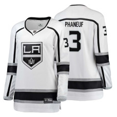 Women's Los Angeles Kings #3 Dion Phaneuf Fanatics Branded Breakaway White Away jersey