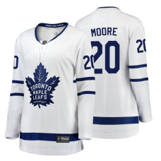 Women's Toronto Maple Leafs #20 Dominic Moore Fanatics Branded Breakaway White Away jersey