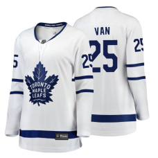 Women's Toronto Maple Leafs #25 James van Fanatics Branded Breakaway White Away jersey