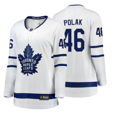 Women's Toronto Maple Leafs #46 Roman Polak Fanatics Branded Breakaway White Away jersey