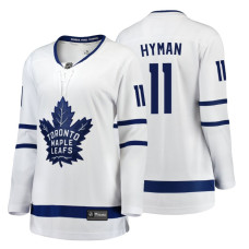 Women's Toronto Maple Leafs #11 Zach Hyman Fanatics Branded Breakaway White Away jersey