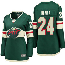 Women's #24 Matt Dumba Green Breakaway Fanatics branded Jersey Minnesota Wild