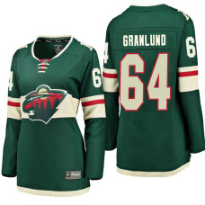 Women's #64 Mikael Granlund Green Breakaway Fanatics branded Jersey Minnesota Wild