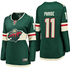 Women's #11 Zach Parise Green Breakaway Fanatics branded Jersey Minnesota Wild