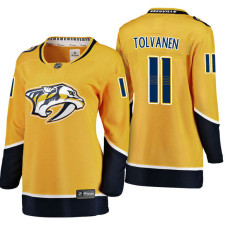 Women's Nashville Predators Eeli Tolvanen Breakaway 2018 Jersey Gold