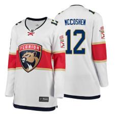 Women's Florida Panthers #12 Ian McCoshen Alternate Breakaway Player White Away jersey With 2023 Stanley Cup Patch