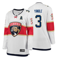 Women's Florida Panthers #3 Keith Yandle Alternate Breakaway Player White Away jersey