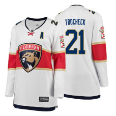 Women's Florida Panthers #21 Vincent Trocheck Alternate Breakaway Player White Away jersey